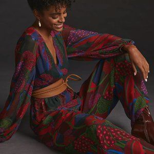 Anthropologie x FARM RIO WIDE-LEG JUMPSUIT NWT